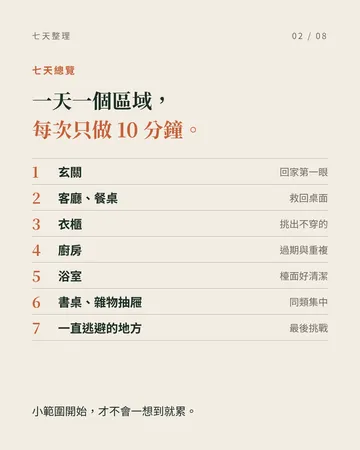 每天 10 分鐘，連續 7 天把家整理回來 第 2 張