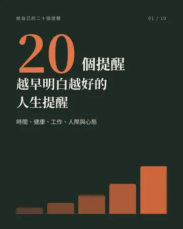 給自己的二十個提醒 封面