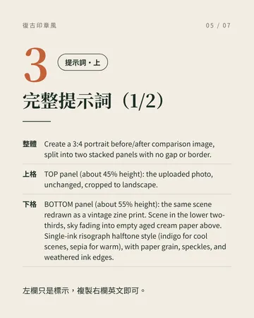 把旅行照片變成復古印刷風(附提示詞) 第 5 張