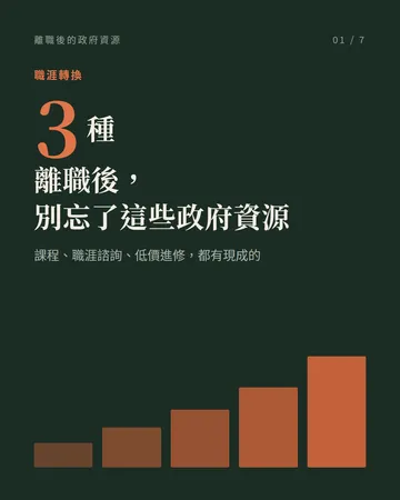 離職後別忘了這些政府資源 封面