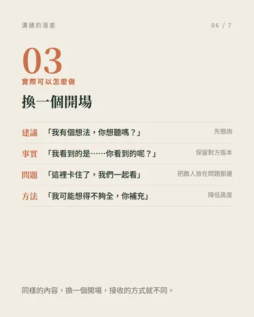 溝通的落差：我想解決問題，你在意的是態度 第 6 張