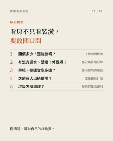 首購看房五問 第 2 張