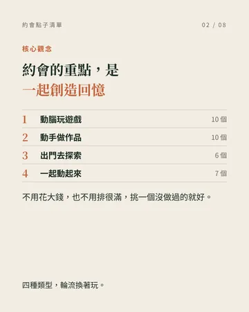 約會不用每次都吃飯看電影 第 2 張