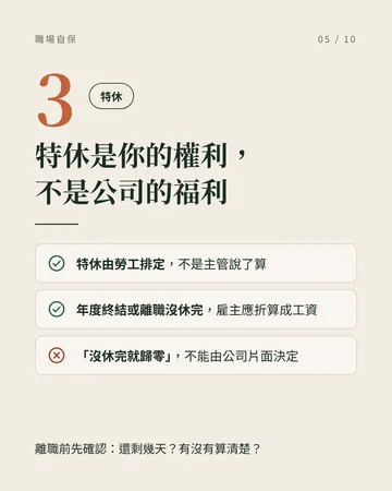 你必須要知道的勞基法《職場自保十大清單》 第 5 張