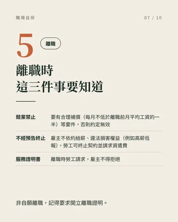 你必須要知道的勞基法《職場自保十大清單》 第 7 張
