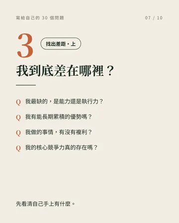 寫給自己的 30 個問題 第 7 張