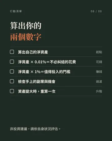 花錢看 0.01%，賺錢看 1% 第 8 張