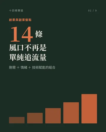 十四條賽道：剛需、情緒與技術賦能的組合 封面
