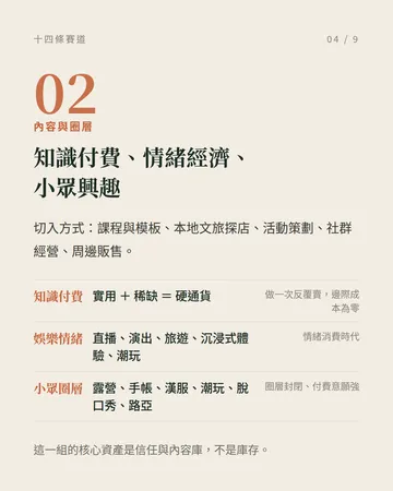 十四條賽道：剛需、情緒與技術賦能的組合 第 4 張