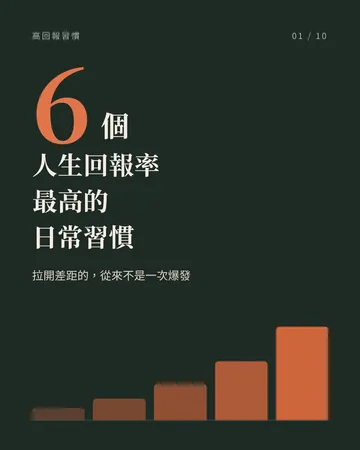 人生回報率最高的 6 個日常習慣 封面