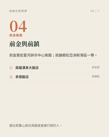高雄住宿：依區域挑一間 第 6 張