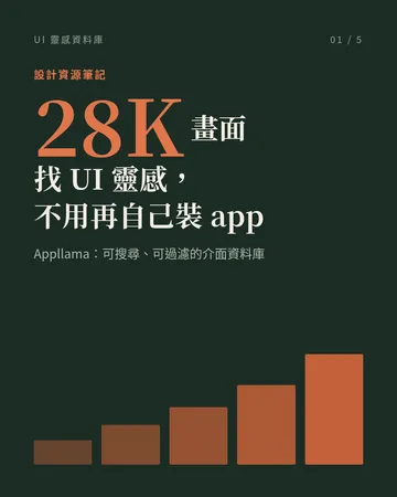 Appllama：兩萬八千個 UI 畫面的資料庫 封面